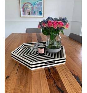 Most Popular Best Selling MDF/Bone/Resin Serving Tray Platters Resin Art for Kitchen Hotel Home Decor <b>Christmas</b> <b>Gift</b> Purpose <b>Use</b> - Product Image 4