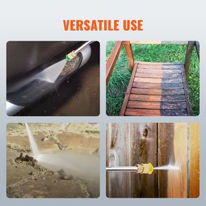 Hidrolavadora a Gasolina VEVOR de 3400 PSI y 2.6 GPM con Bomba de Aluminio, 5 Pistolas de Pulverización y Varilla de Extensión para Tareas de Lavado a Alta Presión - Product Image 6