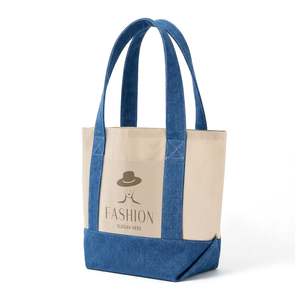 Sac en jean mini personnalisé, résistant à l'eau, avec fermeture éclair, broderie en coton et polyester, chaînes, lettres, portable, personnalisable - Product Image 5