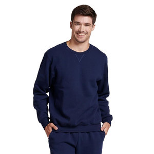 Sérigraphie personnalisée broderie hommes femmes sweat-shirt noir doux hiver polaire équipage sweat - Product Image 6
