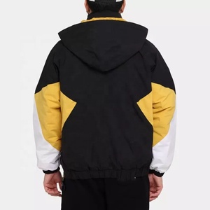 Chaqueta de lluvia con logotipo personalizado para hombre, cortavientos de poliéster tejido de bloque de color, nuevo diseño - Product Image 2