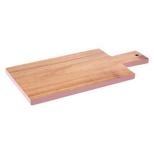 Planche à pizza longue en bois d'acacia rustique avec poignée ronde en métal |   Grande planche de service décorative pour charcuterie, fromage et pain - Product Image 5