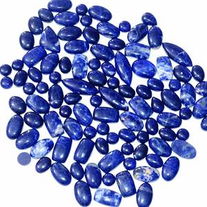 หินโซดาไลต์ธรรมชาติคุณภาพสูง AAA + อัญมณีหลวมฟรีขนาด cabochon สำหรับการรักษาเครื่องประดับอัญมณีขนาดพิเศษ - Product Image 3