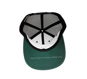 Nouvelle arrivée de chapeaux de camionneur en tissu vert Casquettes de camionneur Logo personnalisé OEM de haute qualité Casquettes de sport - Product Image 6