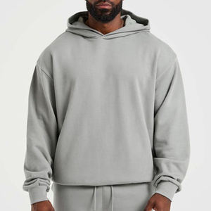 เสื้อฮู้ดผ้าฝ้ายแขนยาวโอเวอร์ไซส์สำหรับผู้ชายเสื้อสเวตเตอร์แบบสตรีทเสื้อมีฮู้ดแบบนุ่มสำหรับใส่ในฤดูหนาวออกแบบได้ตามต้องการ - Product Image 1