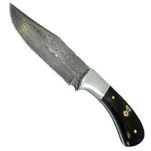 มีดล่าสัตว์ทำจากเหล็กดามัสกัสพร้อมที่จับไม้ทำด้วยมือสินค้าที่รองรับความต้องการสูง - Product Image 2