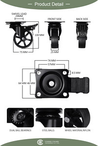 3นิ้วสีดำไนล่อนซ่อนล้อ - Product Image 6
