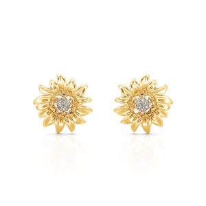 ชุดเครื่องประดับเงินแท้ชุบทองคำขาวลายดอกทานตะวัน Jeulia Sunshine สำหรับงานปาร์ตี้ - Product Image 2