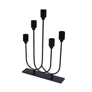 Bougeoir, chandelier, support pour bougie pilier, décoration d'intérieur, table à manger, 5 bras - Product Image 2