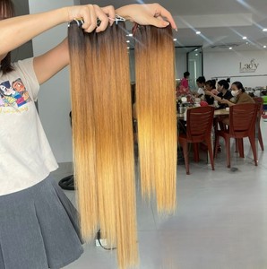 Bonne qualité Soyeux Droit Faire des paquets de couleur Ombre à partir d'extensions de cheveux humains vietnamiens Pas d'emmêlement Pas de perte - Product Image 1