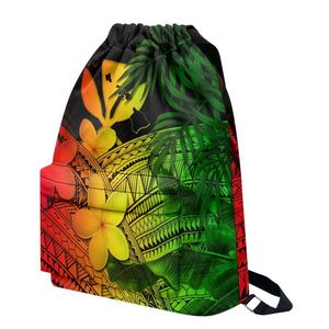 Impresión bajo demanda de alta calidad personalizado deporte gimnasio almacenamiento cordón mochila bolsa Tropical Boho flores Tiare flores Paquete de tela - Product Image 2