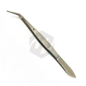 Pinces dentaires Meriam de haute qualité, pinces à coton et à pansements avec pinces à tissus, dotées d'un bec incurvé dentelé de type chirurgical - Product Image 2