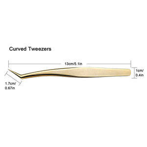 Pinzas para extensiones de pestañas con etiqueta privada a granel, accesorios con logotipo personalizado, herramienta, pinzas para pestañas, pinzas de agarre de diamante de oro rosa - Product Image 5