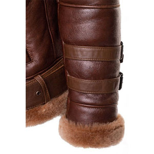 Veste en cuir de mouton suédé marron décontractée pour homme, best-seller, col en fourrure de renard, sur mesure, grande taille, respirante - Product Image 5