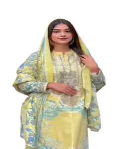 Exclusive Ladies Office Party Set Fully <b>Stitched</b> Knee-Length Top Bottom Heavy Digital Print Lace Dupatta Solid Natural Washable - Product Image 1