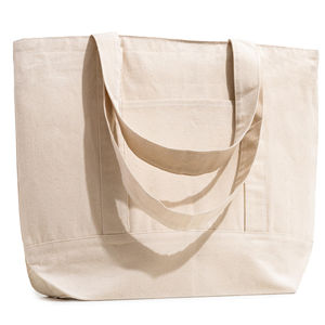 Sac écologique personnalisé avec logo personnalisé, fourre-tout en coton réutilisable de grande capacité et à long manche - Product Image 4