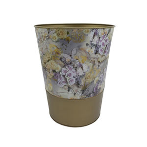 Jardinière ronde en fer, écologique, durable, luxueuse, légère, finition émaillée, nouveau style, pots de fleurs pour la décoration de la maison et du salon - Product Image 1