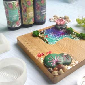 Premium <b>Resin</b> <b>Wood</b> Tea Coaster Set Elegant Design <b>for</b> Home Decor and Dining <b>Tables</b> Durable & Eco Friendly with Heat Resistance - Product Image 5