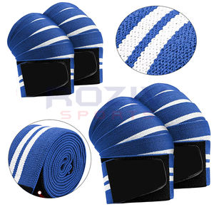 Bandes de genou en coton élastique personnalisées pour la musculation, la musculation en salle de sport, l'haltérophilie, le soutien des articulations, légères, respirantes, épaisses - Product Image 6