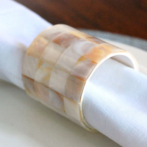 Servilletero de Lujo de Concha de Nácar, Vajilla de Concha Marina, Anillo de Servilleta de Nácar para Decoración de Mesa, Hecho a Mano en Vietnam - Product Image 2