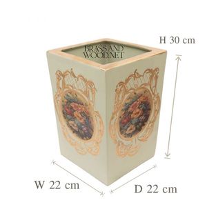 Pot de fleurs décoratif en porcelaine, pot carré de luxe couleur pistache - Product Image 5