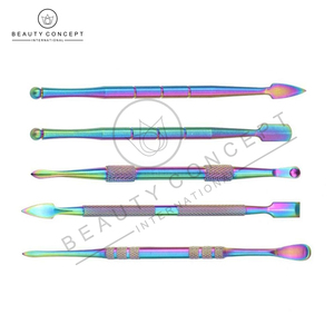 Dual Sided Cuticle Pusher Remover Sharp <b>Edge</b> Spoon Shaped Eco-Friendly Nail Cuticle Cleaner Surgical Grade Steel - Product Image 2