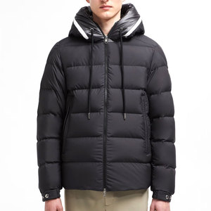 Chaqueta acolchada de lona cálida de calidad Premium personalizable de alta calidad para hombres invierno con capucha impermeable a prueba de viento - Product Image 3