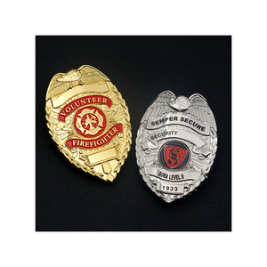 Insignia de Logotipo de Guardaespaldas Nacional Personalizada, Insignia de Seguridad de Metal Plateado en Oro y Plata con Cartera - Product Image 4