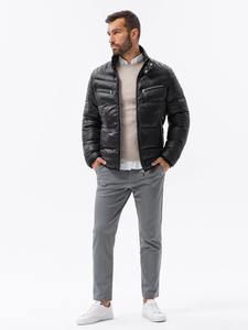 Veste matelassée imperméable pour hommes Manteau matelassé d'hiver matelassé à bulles en nylon noir Veste matelassée pour l'extérieur pour hommes - Product Image 3