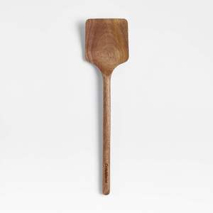 Cuillère solide écologique naturelle pour la maison Spatule tournante pour aliments Cuillère fendue Fouet Ustensile de cuisine en bois d'acacia - Product Image 1