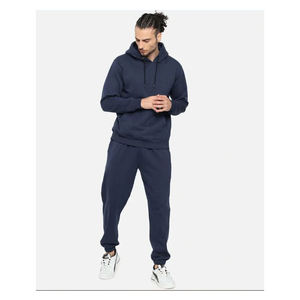 Bas prix hiver à capuche décontracté solide hommes survêtements pour activités de plein air et Fitness 100% coton commandes en gros et au détail - Product Image 5