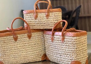 Cestas de Mimbre Marroquíes Tejidas a Mano, 3 Tamaños, Ideales para Ir de Compras, Mercados, Trabajo y la Playa - Product Image 3