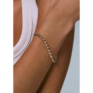Petite Hampshire House Tennis Bracelet 14K <b>Gold</b> with Freshwater Pearl and Diamond Rhodium Plated - Product Image 2