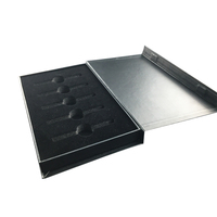 Emballage de boîte de peptides magnétiques cosmétiques de luxe Boîte rigide magnétique personnalisée Papier carton Insert en mousse noire
