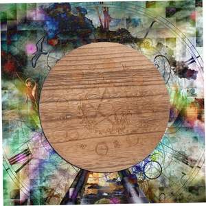 Pentagrama Portavelas de madera Pilar Vela Portavelas rústico Tarot Decoración Bruja Estrella Boda Vela Escritorio de oficina - Product Image 2