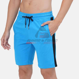Fait sur mesure 100% coton hommes Shorts nouveau Style décontracté solide motif mi taille élastique disponible couleurs personnalisées fait Pakistan - Product Image 4