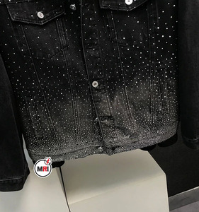 Transpirable MRI Group Chaqueta de mezclilla elegante para hombre Versión de solapa suelta con hombreras Manga larga Casual Chic Prendas de abrigo Fleece - Product Image 5