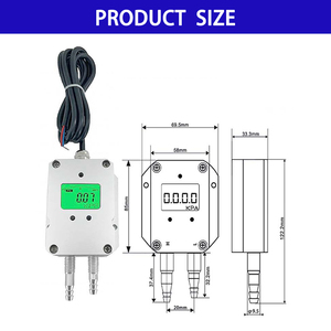 LCD hiển thị RS485 đầu ra Cảm biến áp suất không khí 4-20 ma khác biệt Máy phát áp lực-100 <span class=keywords><strong>kPa</strong></span> 1 cái máy phát áp lực - Product Image 4