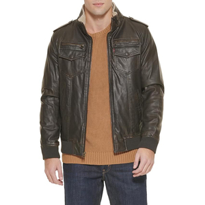 Offre Spéciale Taille et Couleur Personnalisées Veste en Cuir pour Hommes Veste en Cuir pour Homme de Haute Qualité - Product Image 2