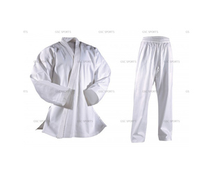 Traje de entrenamiento de Karate ligero blanco unisex, ajuste cómodo, ropa de artes marciales MMA con refuerzo adicional, logotipo personalizado - Product Image 3