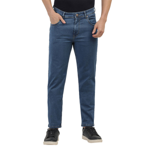 Pantalones de mezclilla casuales de calidad superior Cómodo corte recto Cintura media Estilo de calle alta con diseño personalizado - Product Image 6