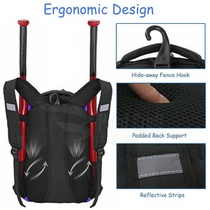 Sacs de baseball imperméables à bas prix Sacs de baseball de sport de dernière conception Sacs de baseball en gros - Product Image 3