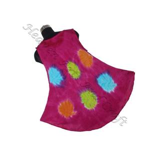 Peso ligero y suave rayón Tie Dye vestido estampado Tie Dye largo Maxi vestido hecho a mano con sin mangas Tie Dye cuello redondo Boho largo - Product Image 4