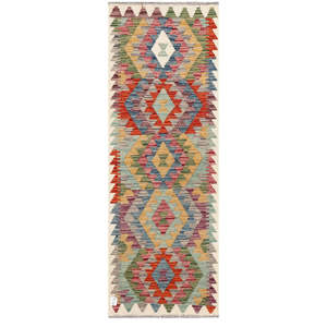 Alfombra Kilim de Maimana, Afganistán, 169 x 61 cm, Accesorio de Decoración para el Hogar - Product Image 1