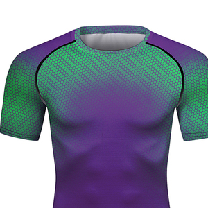 2022 media manga personalizada Rash Guards BJJ Rash Guard hombres MMA Jiu-Jitsu manga corta hecho a medida Rashguard - Product Image 5