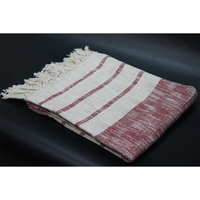 Plaids rayés écologiques 100 % coton pour la maison et l'hôtel – Confort douillet, hypoallergéniques, respirants, toutes saisons