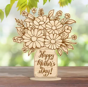 Personalized Wooden Flower Vase-Laser-Engraved <b>Decorative</b> Gift for <b>Mother</b> <b>s</b> <b>Day</b> or Special Occasions - Product Image 3