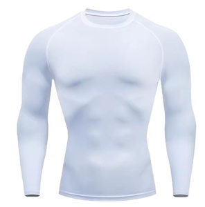 Camiseta de compresión de secado rápido para hombre, protección UV, manga larga, para gimnasio, fitness, surf, natación, ropa deportiva transpirable - Product Image 3