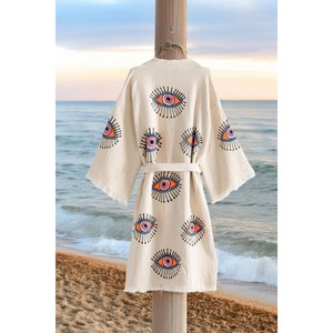 Robe Kimono en Coton Biologique 100% Varol – Respirante, Confortable, Tissée, Grande Taille XS, Robe d'Hiver à Manches Courtes avec Logo Personnalisé - Product Image 5