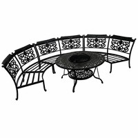 Ensemble de canapé et table de jardin traditionnels, mobilier de patio en aluminium durable et portable pour ferme, villa, parc, usage extérieur